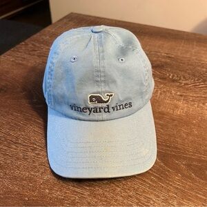 Vineyard Vines Light Blue Baseball Hat with Whale Logo Adjustable Strapback